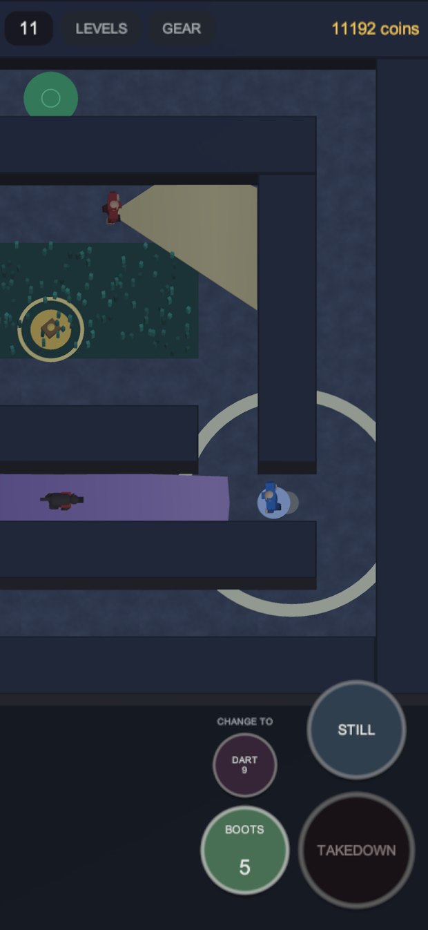 Thicket gameplay, a hound with a circle of scent instead of a cone